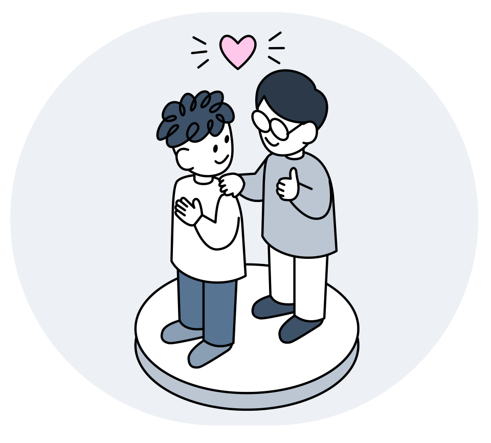 声をかけ合う二人